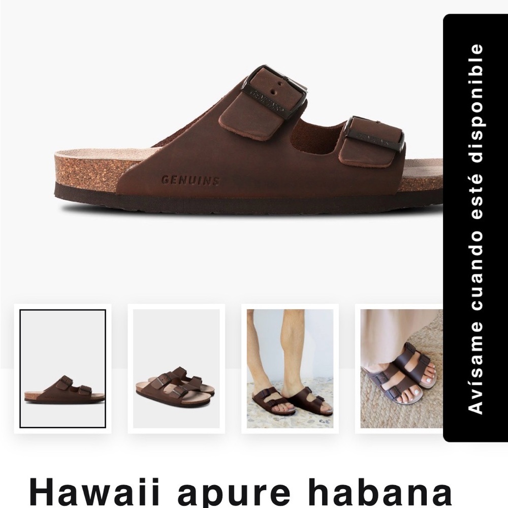 GENUINS Unisex Brown Sandals size W8/M6
